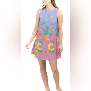 Mister Zimi Women’s Stylish Sleeveless Tina Floral Mini Crepe Dress. Size 6 NWT